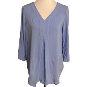 Chico's Light Blue V Neck Blouse